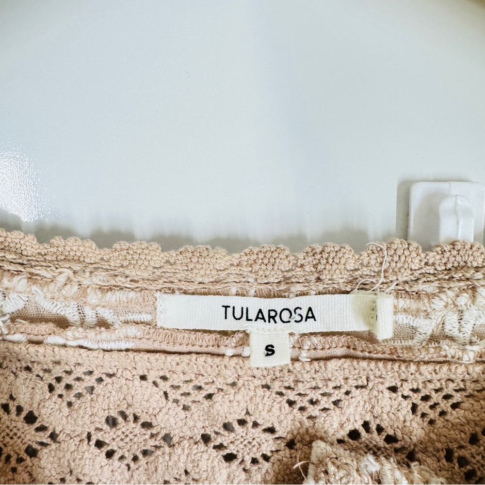 Revolve Tularosa Dakota Mini Dress Ivory Tan Stripe Boho S - Picture 5 of 13